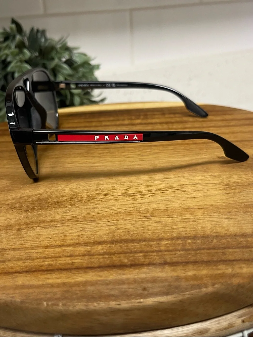 Prada Black Polarized Sunglasses Temple Arm
